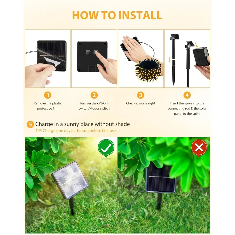 2 حزمة أضواء سلسلة الشمسية للخارج 92Ft 240 LED أضواء الشمسية في الهواء الطلق مقاوم للماء مع 8 طرق الشمسية في الهواء الطلق سلسلة ضوء ل