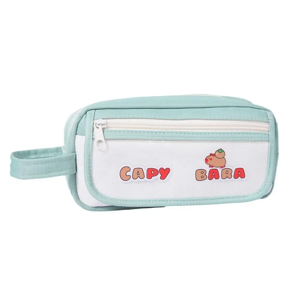 Kawaii Large Capacity Capybara Pencil Case Visible High Appearance Level Stationery Cute Pen Bag for Students