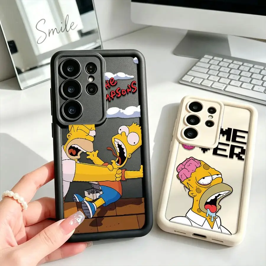 Phone Cover Case for Samsung Galaxy S26 S23 S24 ultra S21 S25 S22 Plus S20 FE Note 20 Ultra Cartoon The S-simpsons