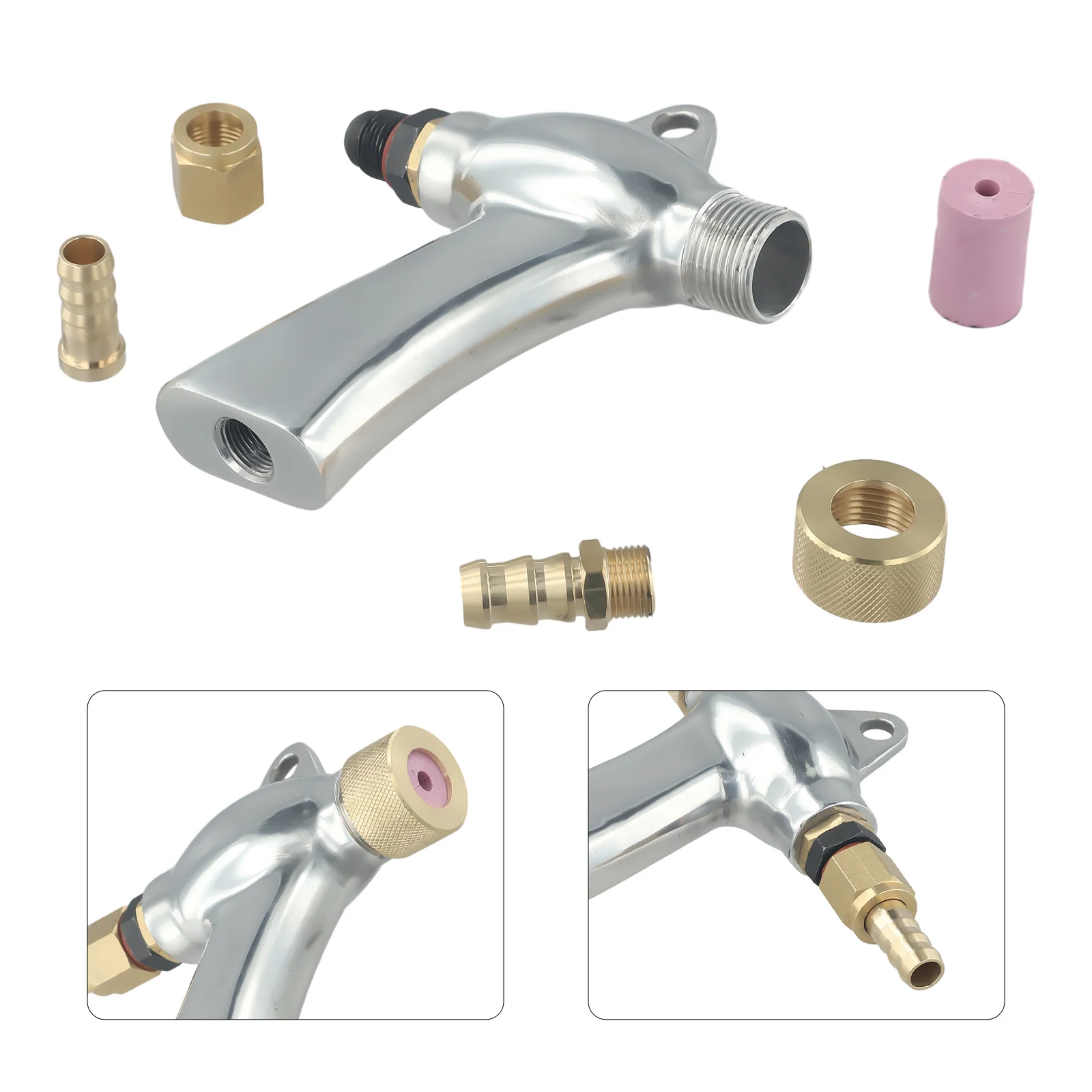 For Sandblaster Tool with 5 Ceramic Nozzles Featuring Ergonomic Design for Comfortable Use in Rust and Paint Removal