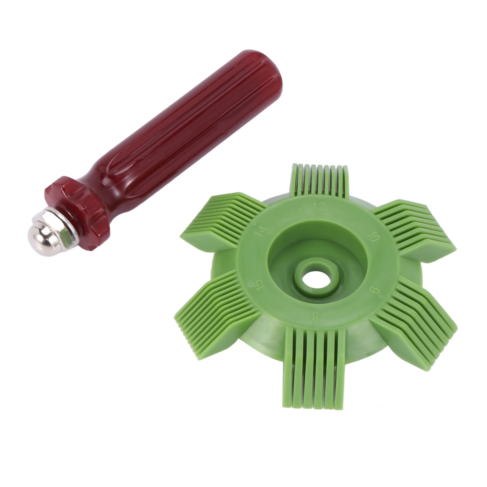 Car Automotive Refrigeration A/C Condenser Radiator Evaporator Fin Straightener Comb Rake Cleaner Tool Green