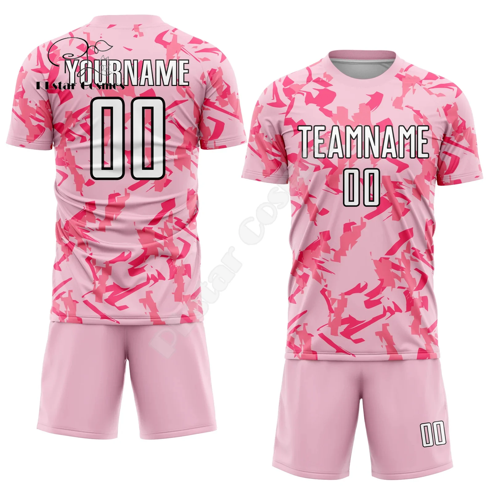 Custom Name Gradient Graffiti Soccer Jersey Football Suits 3DPrint Harajuku Summer Shirts Shorts Pants Combo Short Sleeves X24