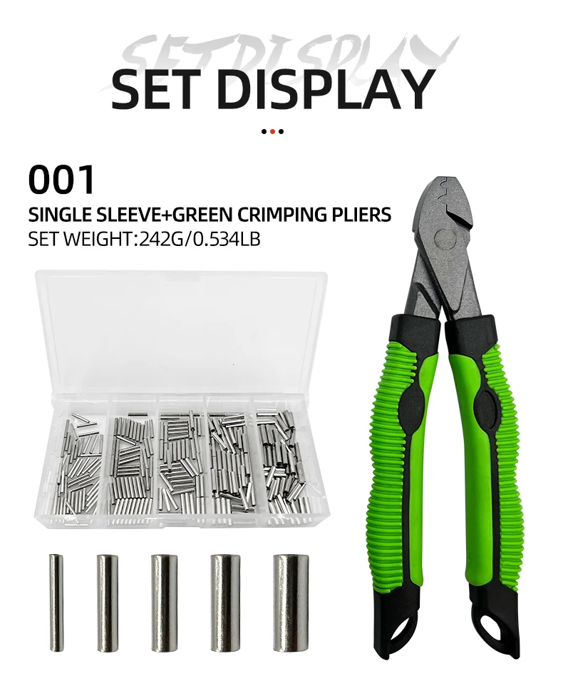 ShareShark Locken Angeln Zangen Crimpen Kit Angeln Zangen Einzel/Doppel Rohr Kupfer Draht Crimpen Set Angeln Werkzeuge – Detail 10