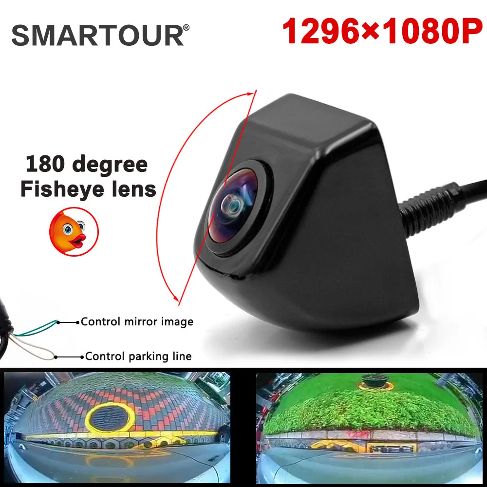 CCD HD 180 Degree Fisheye Lens Car Camera Rear / Front View Wide Angle Black Metal Reversing Backup Camera HD Night Vision 12V