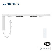 Zemismart Matter WiFi Smart Electric Curtain Motor with Sliding Track Allow HomeKit SmartThings Alexa Google Home APP Control
