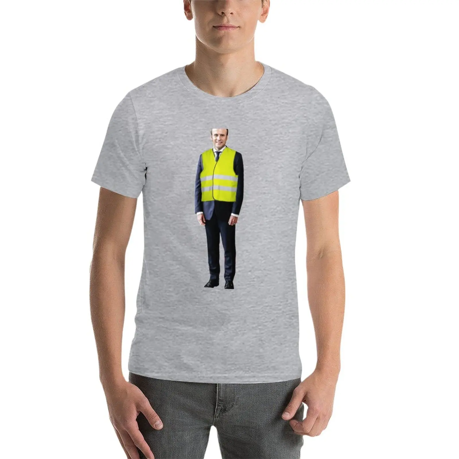 Macron - Yellow Vests T-Shirt graphic t shirts boys t shirts mens white t shirts