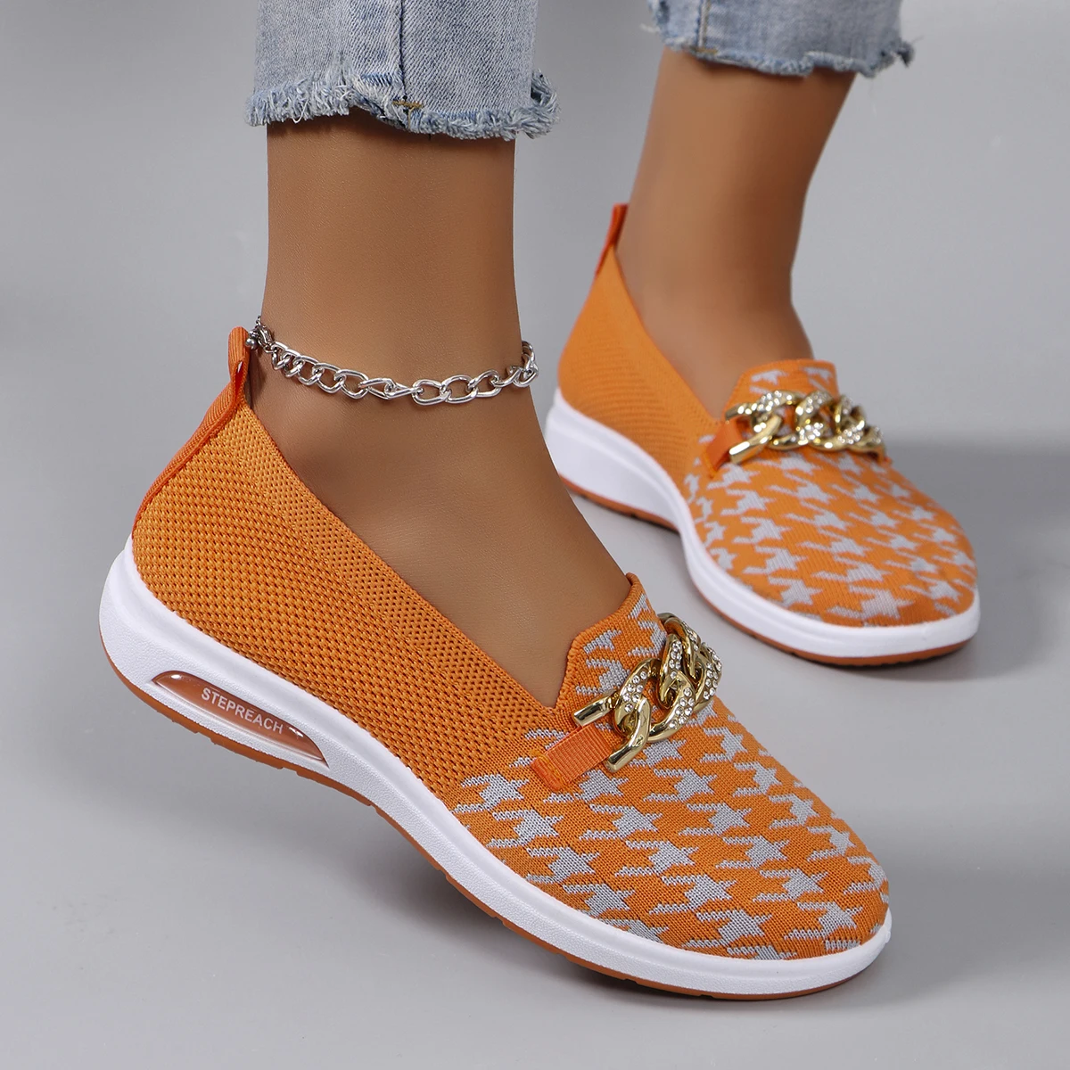 أحذية نسائية صيفية مسطحة شبكية قابلة للتنفس أحذية نسائية أحذية رياضية كاجوال، شحن مجاني للتخليص