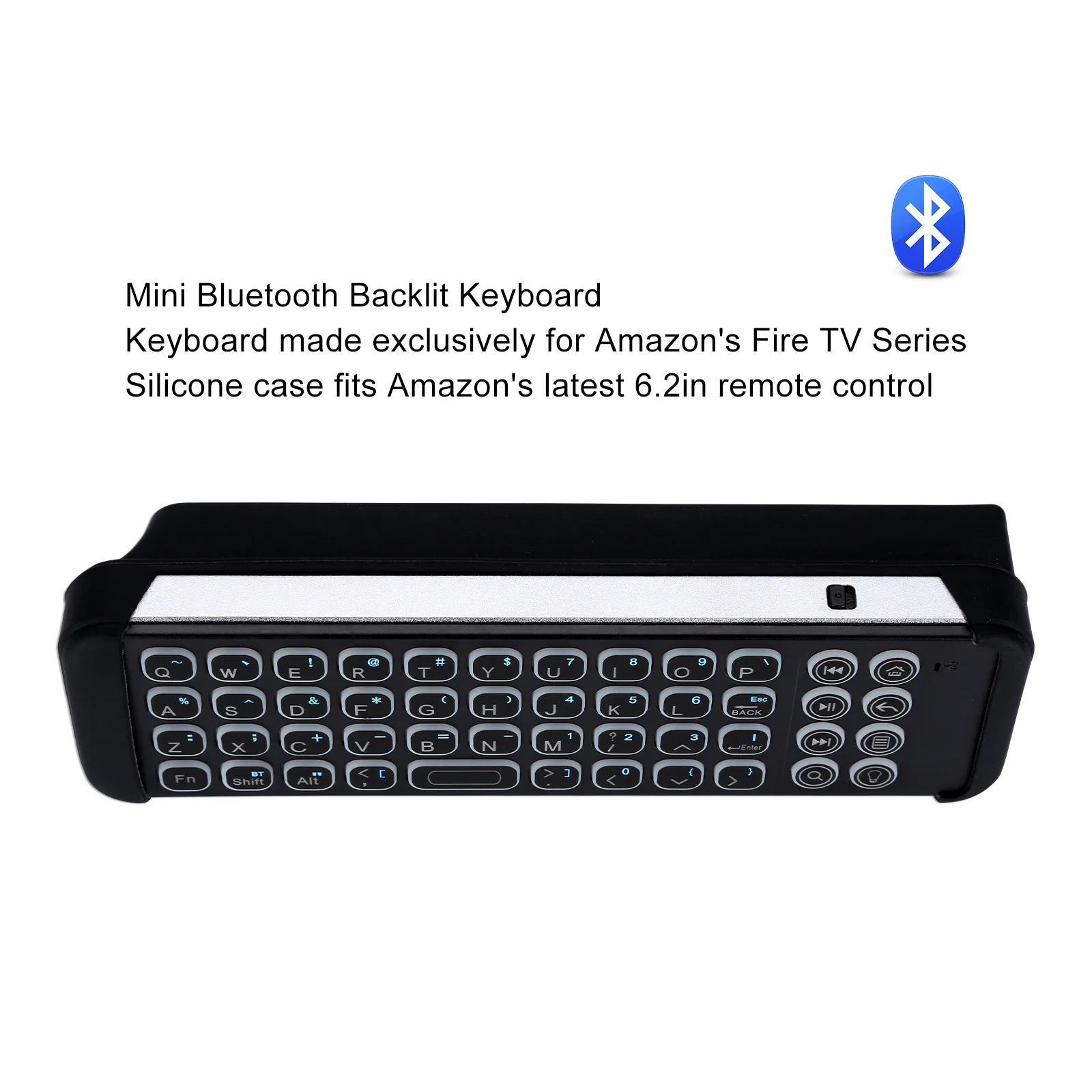 

iPazzPort Mini Bluetooth Wireless Keyboard,Backlit,Multimedia Hotkeys,for Latest Fire TV Stick 4K Max, Smart TV, HTPC, Laptop