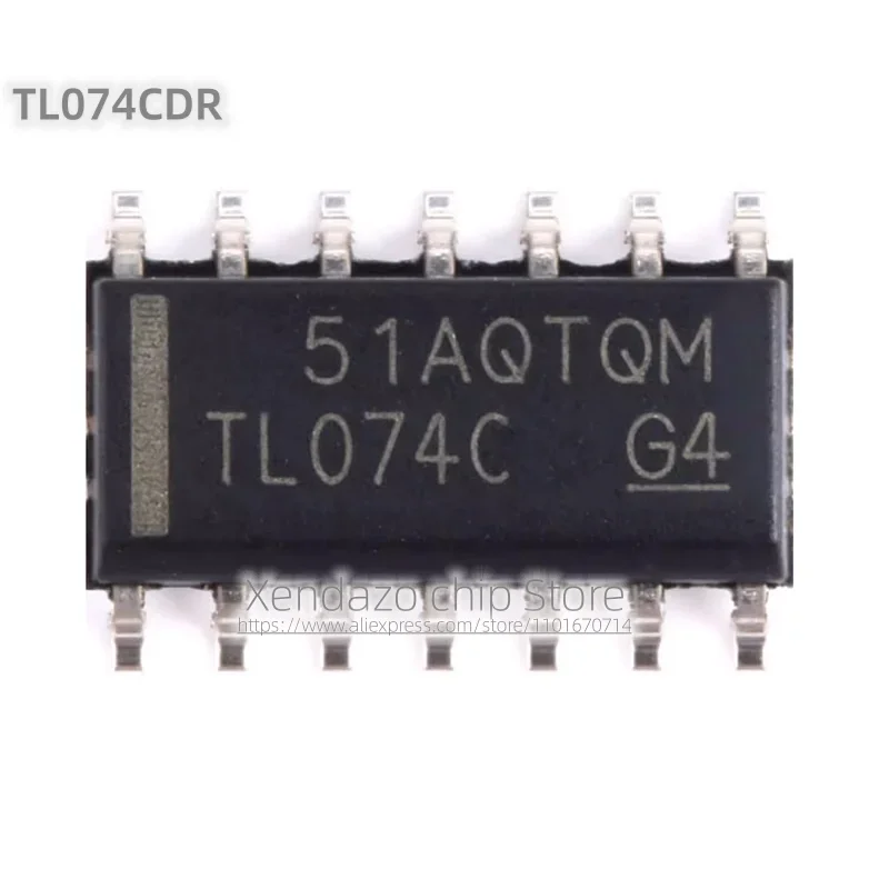 10pcs/lot TL074CDR TL074C SOP-14 package Original genuine Single channel operational amplifier chip