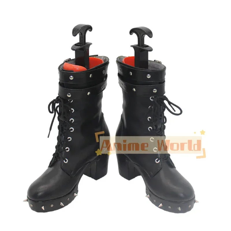 qq 123Hololive Virtual YouTuber Hololive -Advent- EN Shiori Novella Scarpe Cosplay Stivali di Carnevale di Halloween Realizzati su misura