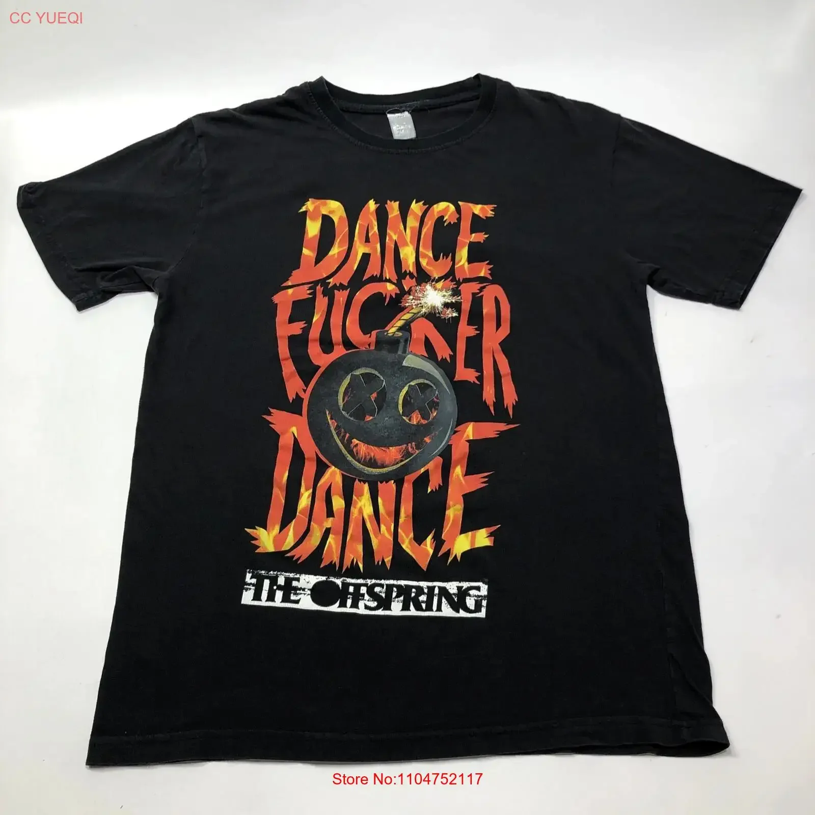 Offspring Dance Fuc er Tour Logo Double Sided Small Black T Shirt Punk Band vintage Washed Soft Breathable designer clothes