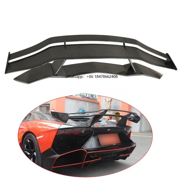 

Three Layers Style Carbon Fiber Rear Spoiler for Aventador LP700-4 LP720 GT Tail Wing