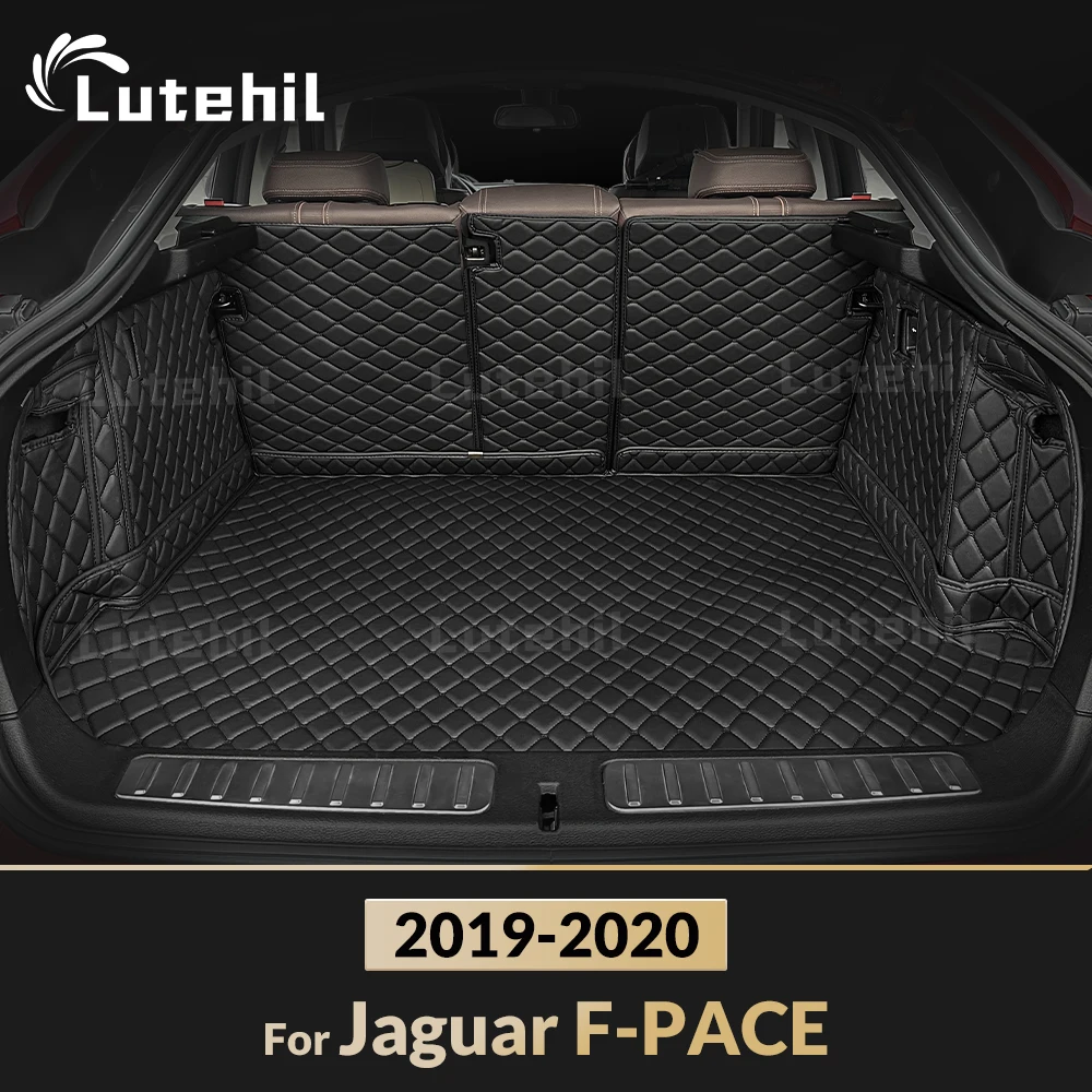 For Jaguar F-PACE 2019 2020 Auto Full Coverage Trunk Mat Lutehil Car Boot Cover Pad Cargo Liner Interior Accessories