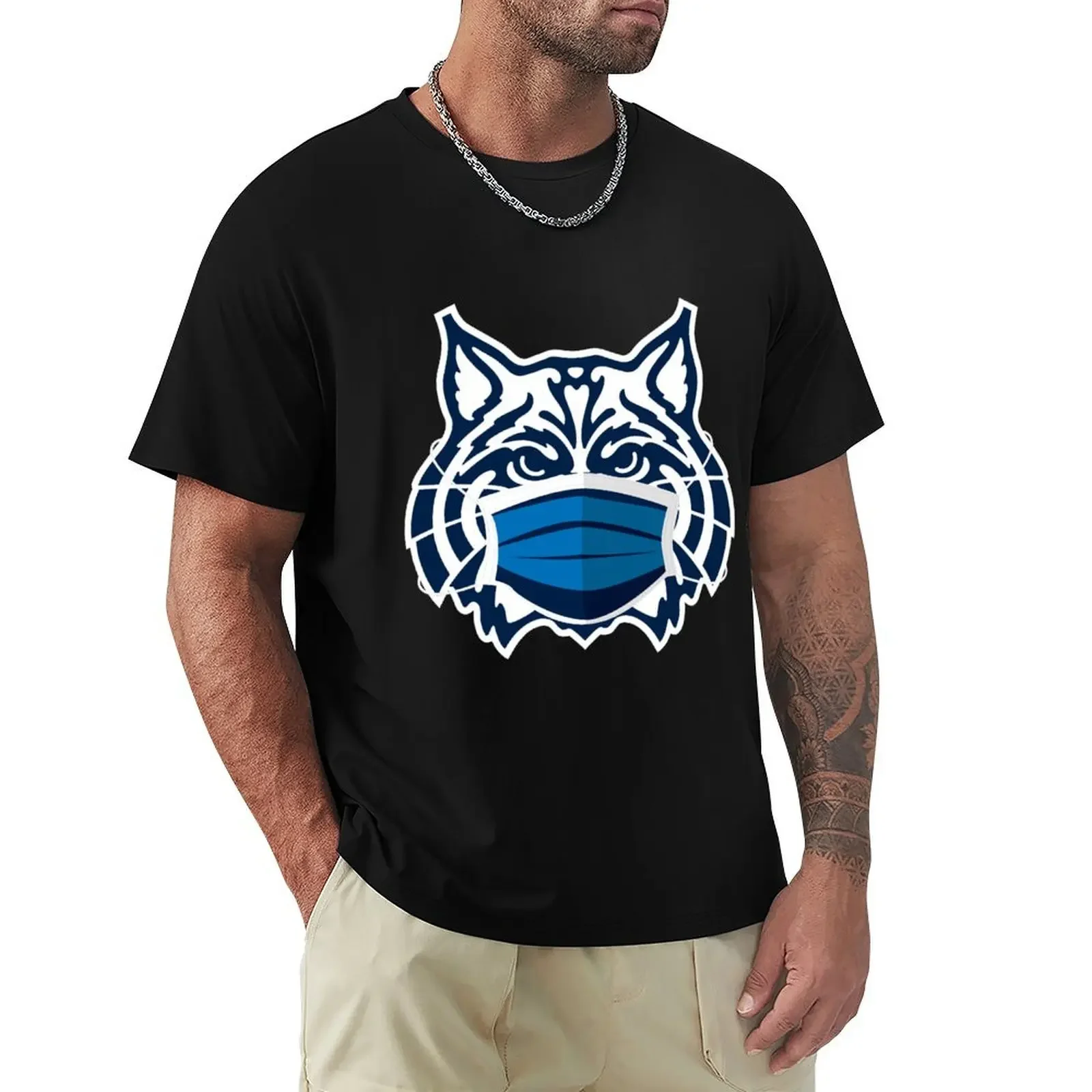 

Wilmington Wildcat Mask Up! T-Shirt anime clothes graphics mens funny t shirts