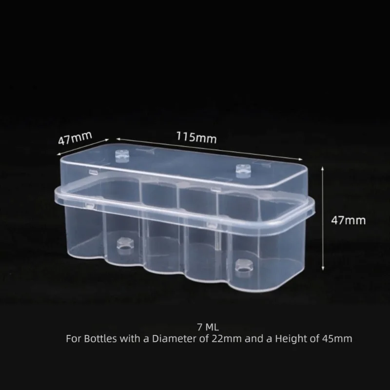 3/5/7/10mL Fläschchen-Aufbewahrungsbox Mini Transparente Peptid-Aufbewahrungsbox Stapelbare Kühlschrank-Aufbewahrungsbox für Labor & Heimgebrauch – Detail 2