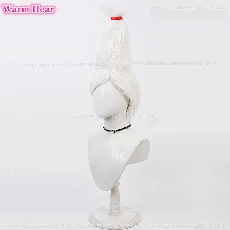 Parrucche di Halloween per capelli resistenti al calore anime cosplay Seiko Ayase di alta qualità bianche sintetiche + cappuccio per parrucca