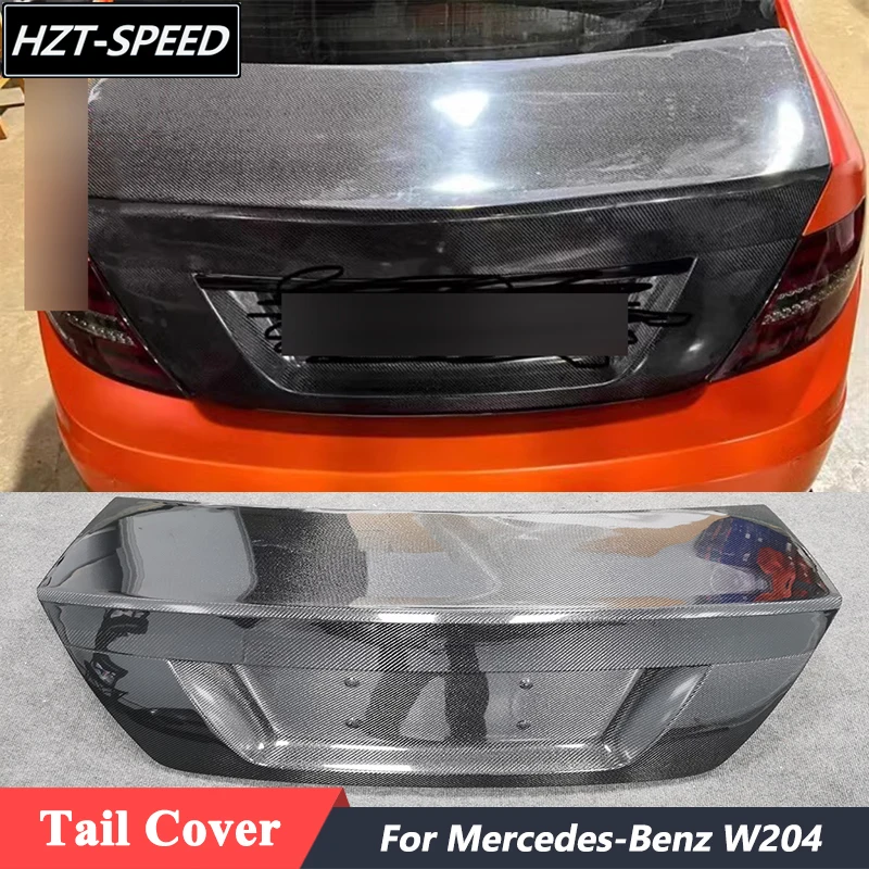 

High Quality Carbon Fiber Material Trunk Tail Cover For Mercedes-Benz W204 Car Body Kit