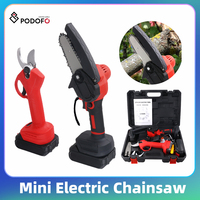 Podofo 6Inches Electric Chainsaw Pruning Scissors Electric Pruning Shears 2 Batteries 600W Guide Length 4 'Speed 5 m/s