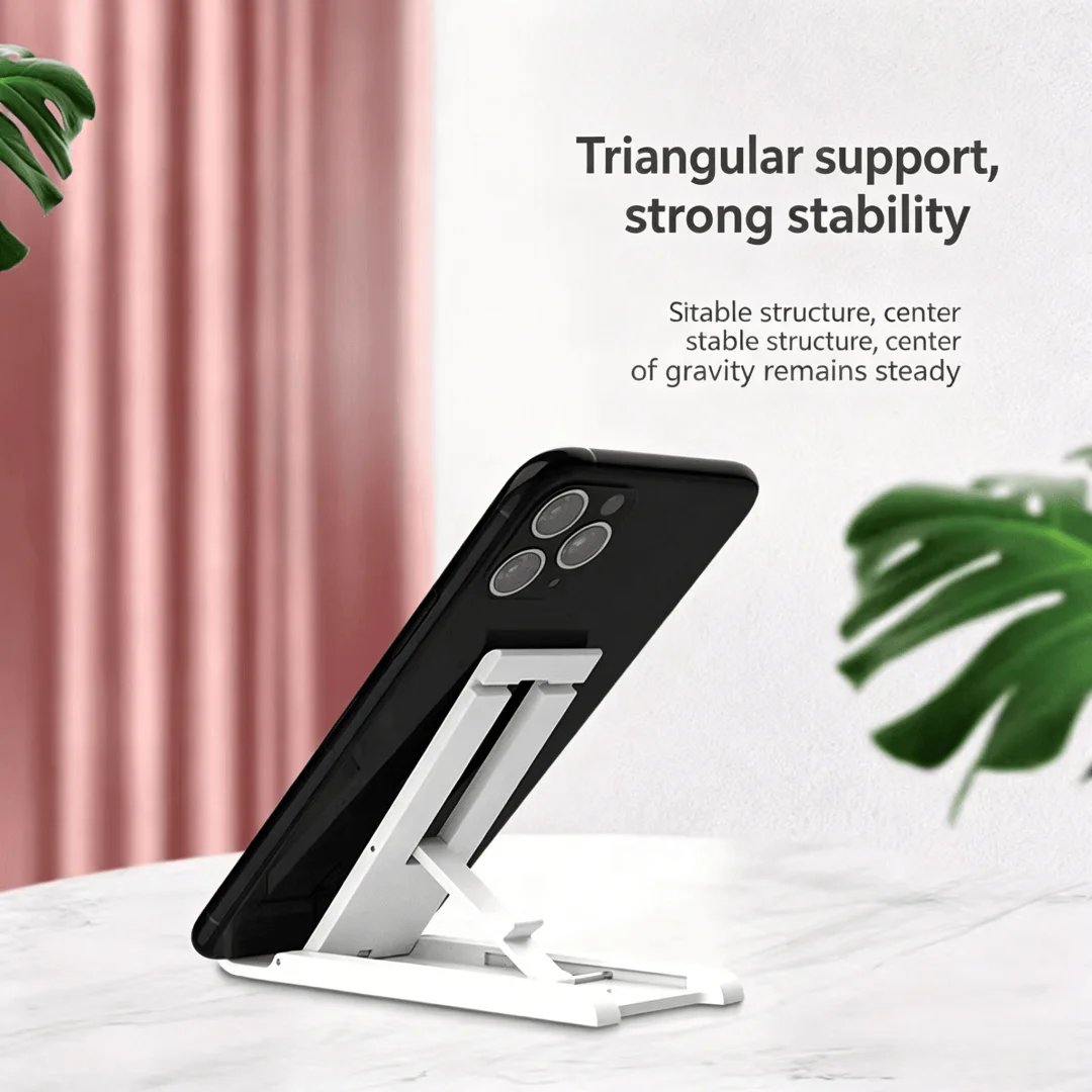 Adjustable Foldable Phone & Tablet Stand, Portable Universal Desktop Holder for Live Streaming & Lazy Use