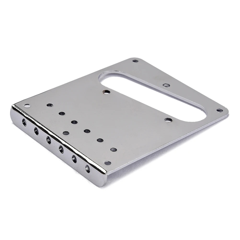 

Single-Side Chrome Bridge Plate 98X80X11Mm Stainless Steel Electric Guitar Pickup Mount For Tl Style 6 String Guitar