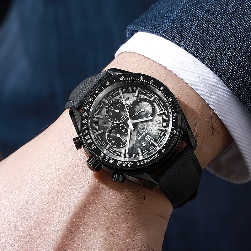 Luxury Men'S Mechanical Watch Dulunwe Everyday Water Resistant Classic Design With Date And Day Display Stylish Automatic Watch