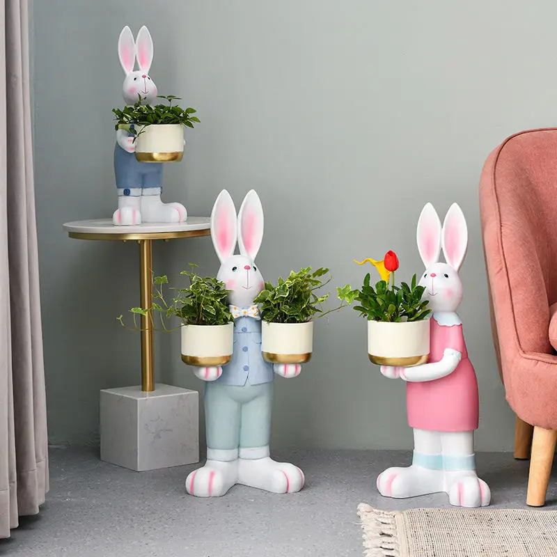 

Living room home decoration Nordic light luxury cartoon rabbit creative animal ornament