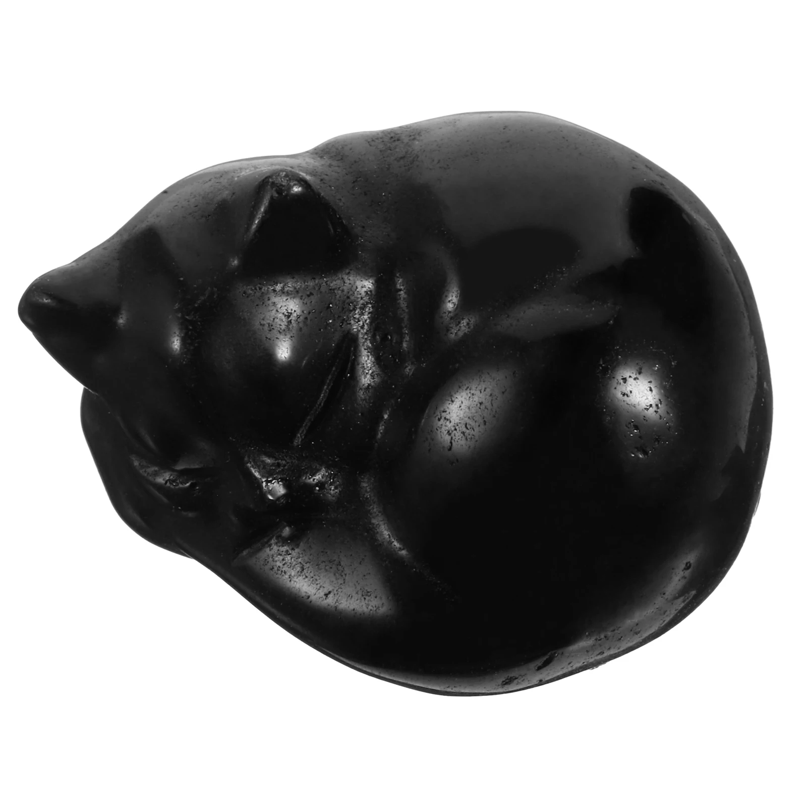 

Crystal Sleeping Cat Ornaments Small Carved Figurine Gemstone Decorative Sculpture Home Mini Model