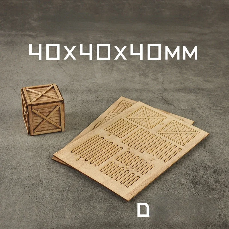 1:35 1:48 scatola di legno Kit staffa per Pallet in legno per modello militare scena scena sabbia materiali per la produzione di tavoli