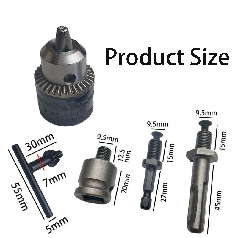 Precise Drill Chuck Converter Quick Change Adapter Round Handle Drill Chuck Thread Quick Change Impact Driver Wrench Power Tools