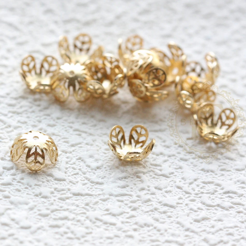 Solid Raw Brass Bead Caps - Varies Sizes and Styles (4872C)