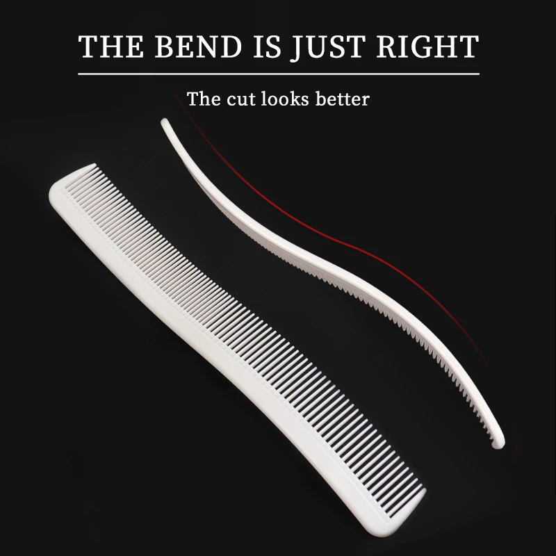 New Professional Curved Shaver Hair Clipper Cutting Comb Barber Flat Top Comb Anti-static Salon