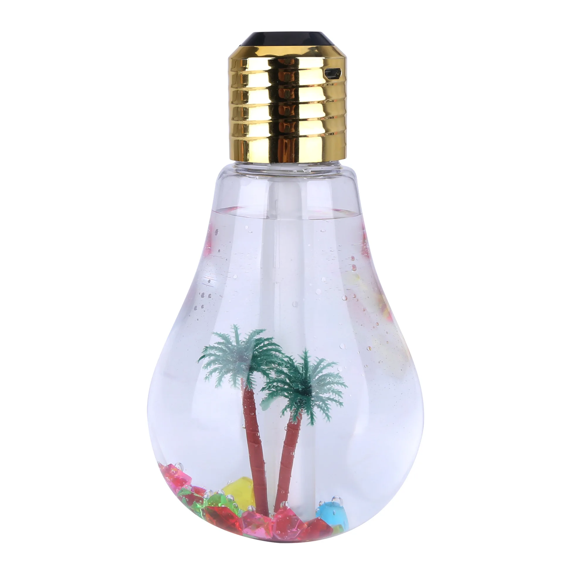 Honxiy Creative Style Small Night Light Micro Landscape Mister Smoke Emitting Usb Silent Small Colorful Light Bulb Humidifier