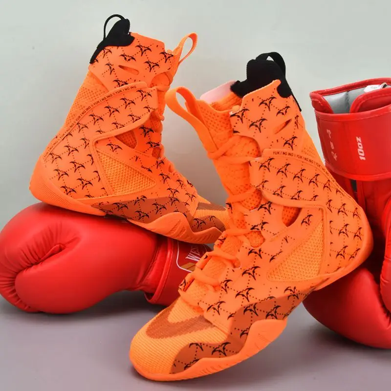 

Professional Wrestling Sneakers for Men Breathable Boxing Shoes for Mens Non-Slip Fighting Shoe Man High Top Gym Training Shoe