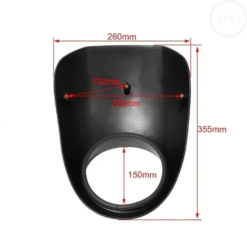 

Motorcycle Black Headlight Grill Fairing Cover ABS Plastic Windshield for 883 1200 Front Fork Mount Dyna Sportster XLCH