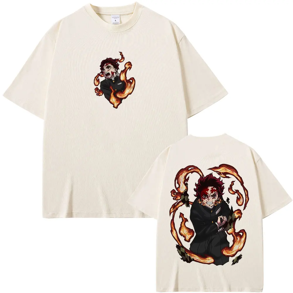 

Anime Demon Slayer Kamado Tanjirou Graphic Tshirt Male Casual Soft Cotton T-shirt Men Women Clothing Fashion Oversized T Shirts