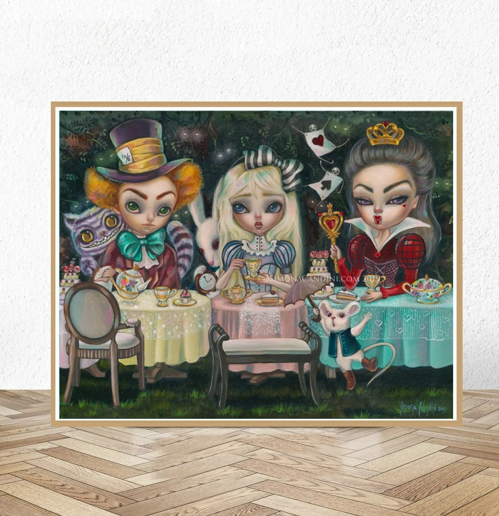 Alice In Wonderland 5D DIY Diamond Painting Mosaic Embroidery Cartoon Big Eyes Girl Art Cross Stitch Home Decor Children Gifts