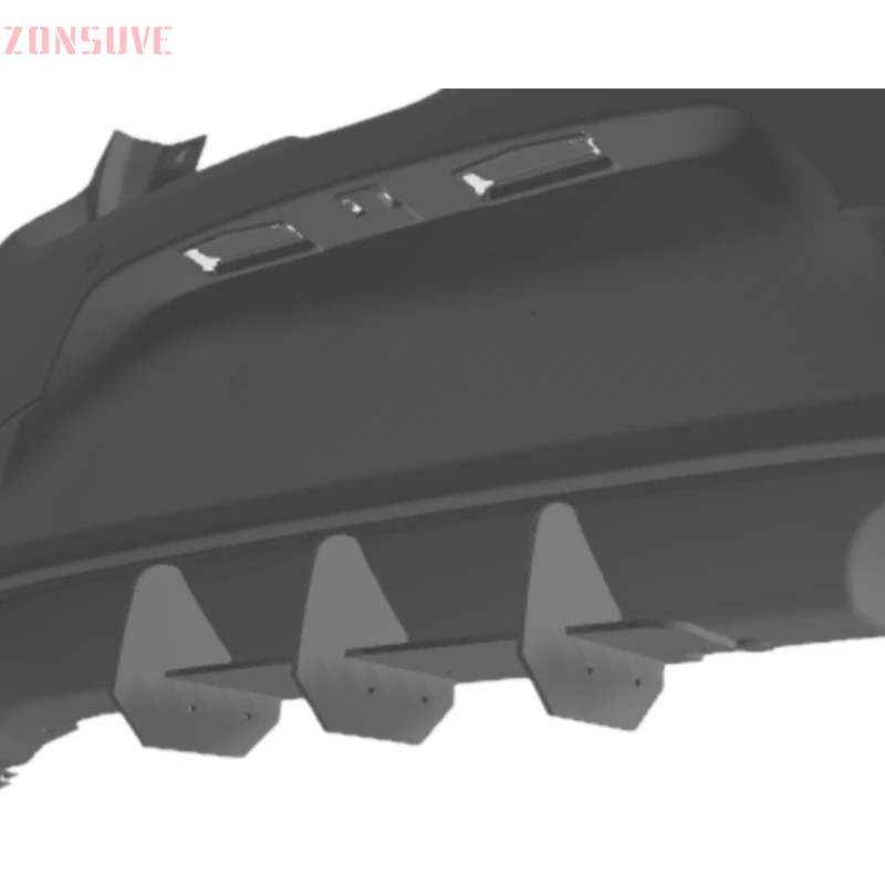For 2015-2018 Mazda 2 Demio SkyActiv Hatchback Rear Diffuser Bumper Lips Spoiler Splitter Body Kit Accessories