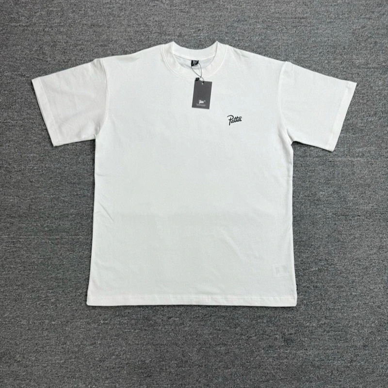 Streetwear Men PATTA T-shirt New Style Casual Loose Round-neck Logo Printed Patta Short-sleeve Tops