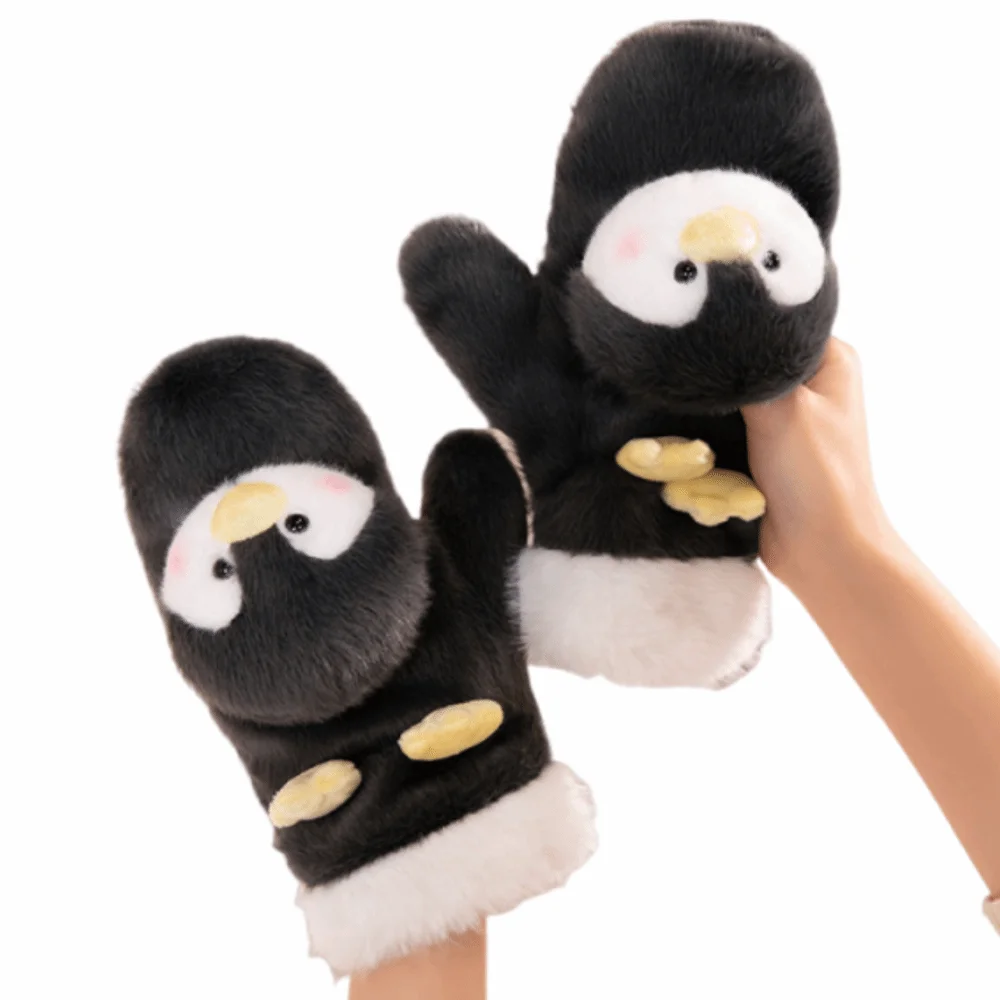 

Kawaii Cute Capybara Glove Keep Warm Windproof Cartoon Animals Glove Vocal Soft Outdoor Riding Mittens Boys/Girls