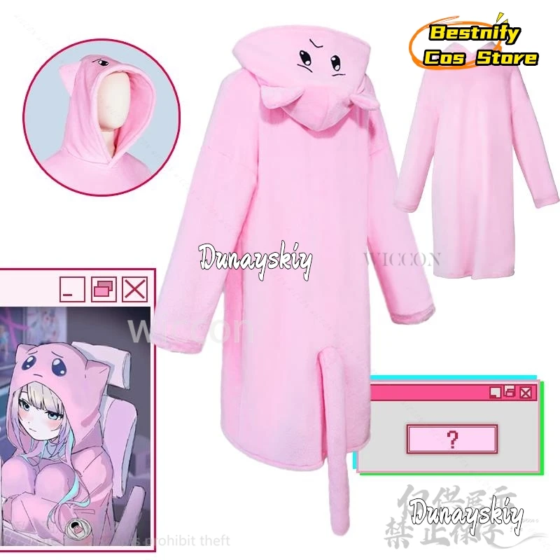 

Аниме игра Needy Girl Overdose Косплей KAngel Jirai Keicostume Kawaii милый теплый халат с капюшоном с кроликом пижамы