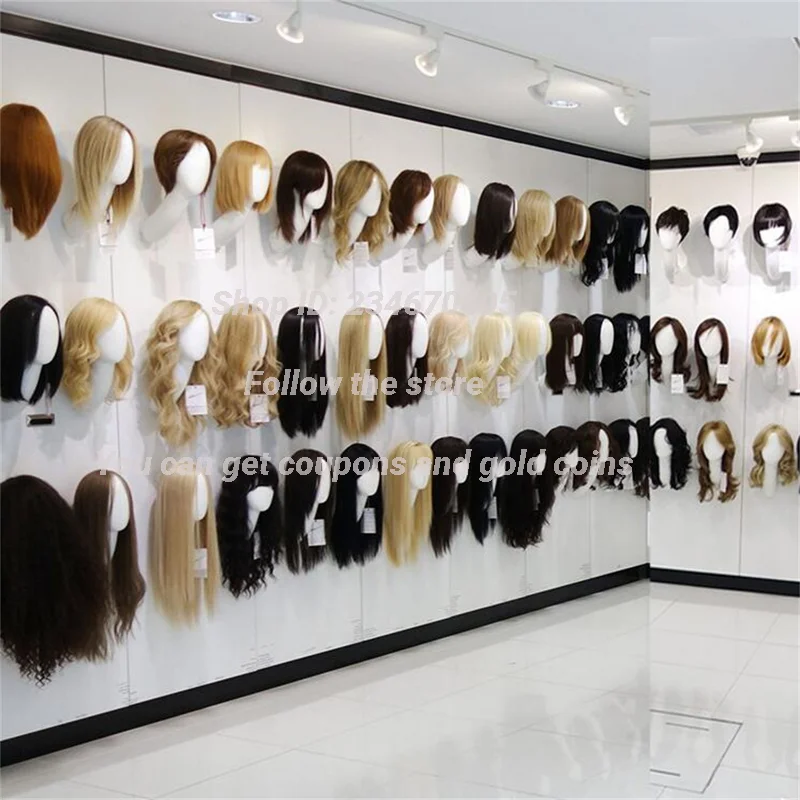 Mannequin de tête féminine suspendu au mur électrolytique, affichage de tissu de perruque, accessoires de modèle, faux cadre, 3 styles, E048