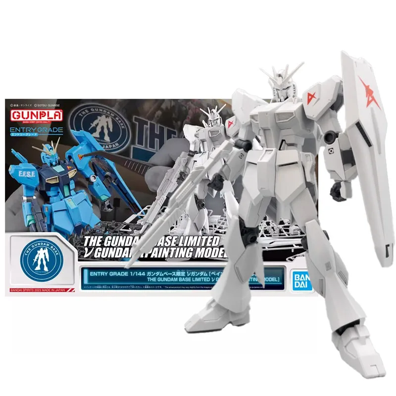 Bandai The Gundam Base Limited Anime Figure EG 1/144 RX-93 ν Gundam Action Figure Toys for Boys Kids Gifts for Children