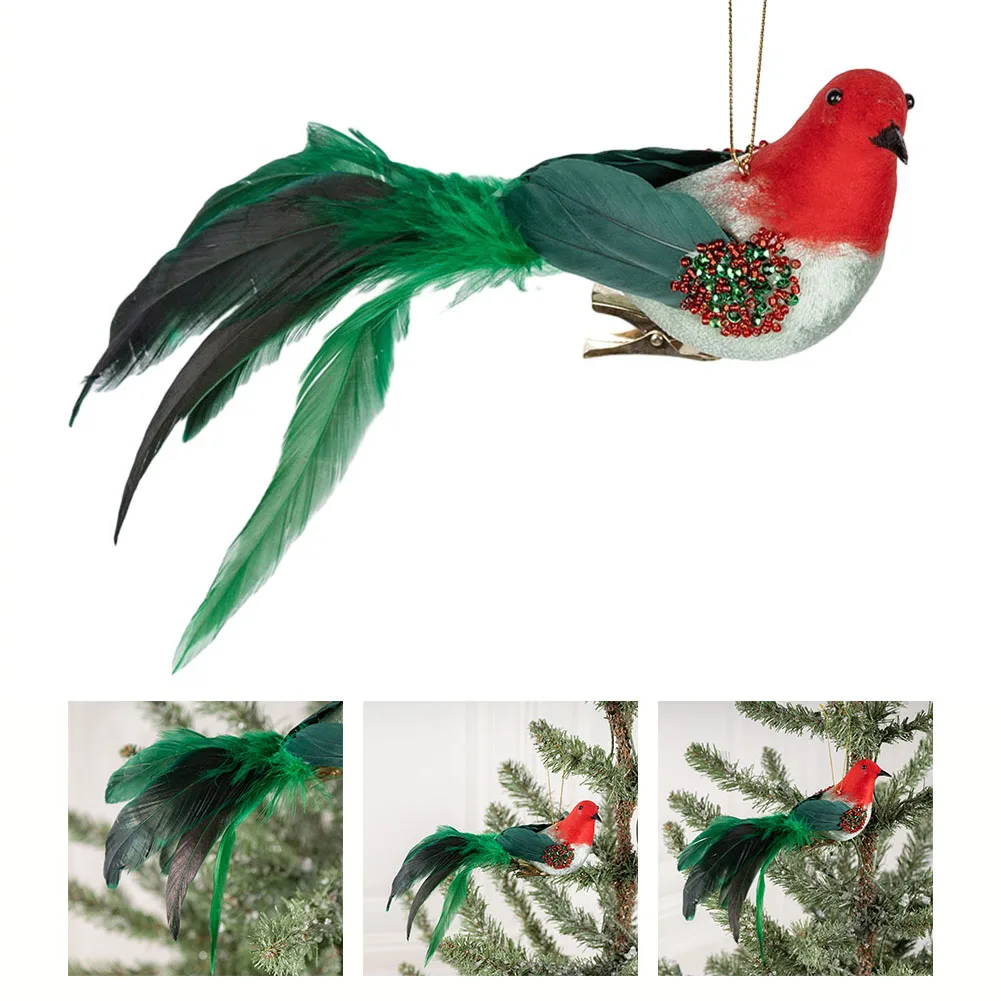 Lifelike Design  Simulated Foam Feather Bird Christmas Decoration  Perfect for Christmas Trees  Wreaths  and Tabletop Displays