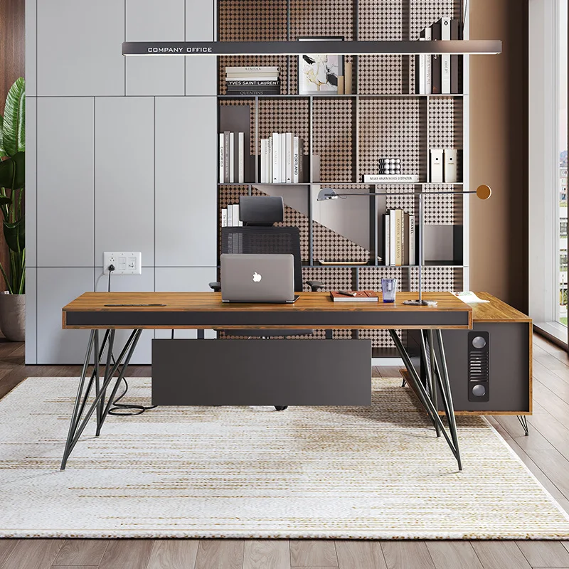 Boss table simple modern desk large desk light luxury president manager supervisor medical beauty antique oak table and chair co