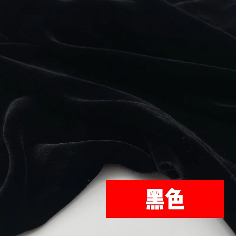 100 * 140cm Wide High-Grade Mulberry Silk Velvet Fabric Solid Color Gold Velvet  Cheongsam Dress Clothing  Fabric by the Meter