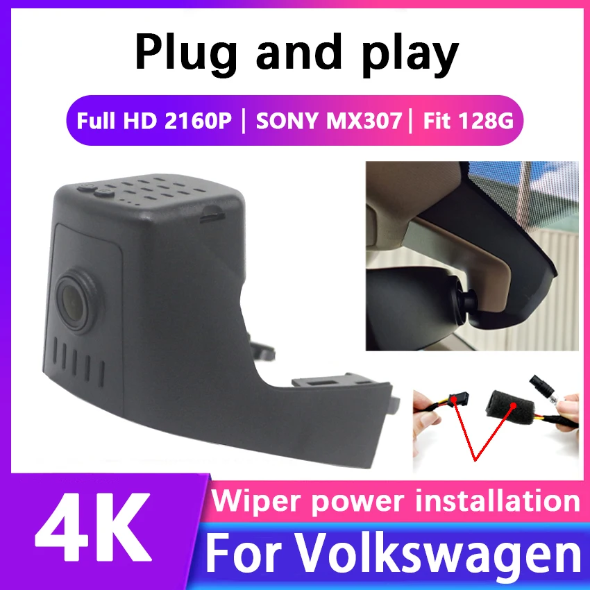 

Car Camera for Volkswagen VW Touareg 3 CR7 CR 7 2022 2021 2020 2019 UHD 4K Plug and play Dashcam Dvr Dash Cam Recorder