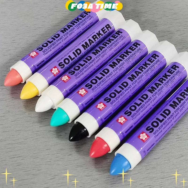 

1Pcs 13CM XSC Japan Solid Paint Pen Metal High Temperature Waterproof Industrial Tire Marker Permanent Office Supplies