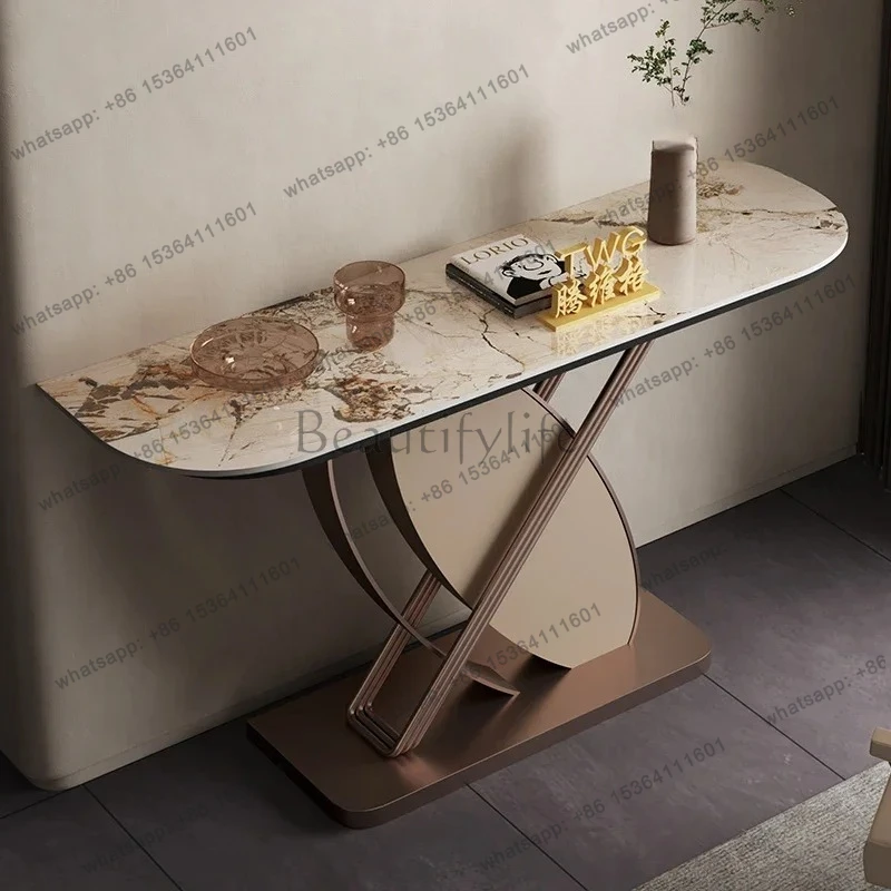 

Italian light luxury rock slab creative enigma designer modern simple home decoration against the wall