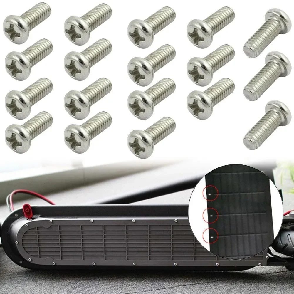 18PCS Electric Scooter Bottom Battery Cover Screw 10*4mm Stainless Steel Metal Screws For Ninebot MAX G30 Cycling Repair Tools