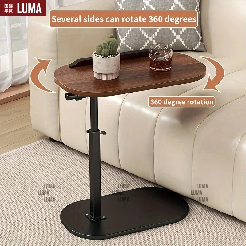 Modern Adjustable Height Side Table Mobile Sofa End Table Nightstand Bedroom Storage Organizer Rack Simple Style Miscellaneous